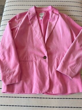 St. John's Bay Pink Single-Button Women's Blazer